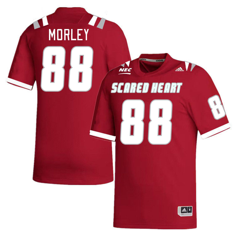 Men-Youth #88 Dennis Morley Scared Heart Pioneers 2023 College Football Jerseys Stitched-Red